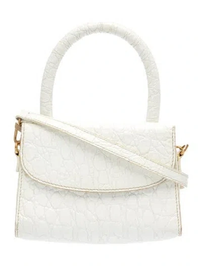 Pre-owned By Far Leather Top Handle Bag In White