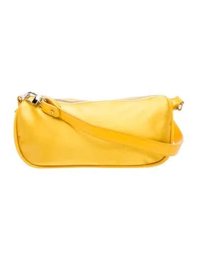 Pre-owned By Far Leather Top Handle Bag In Yellow