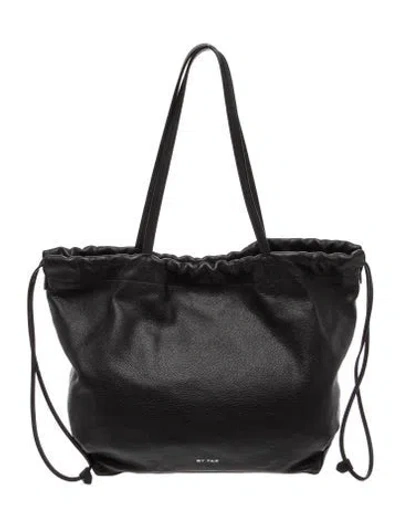 Pre-owned By Far Leather Tote In Black
