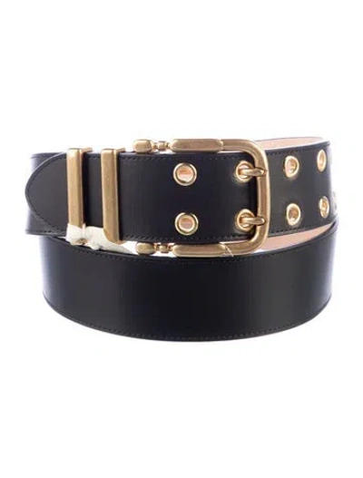 Pre-owned By Far Leather Waist Belt W/ Tags In Black