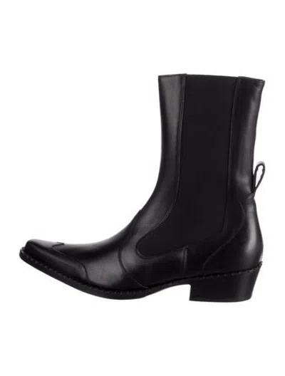 Pre-owned By Far Leather Western Boots In Multicolor