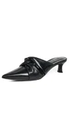 By Far Leoncia Leather Mules In Black