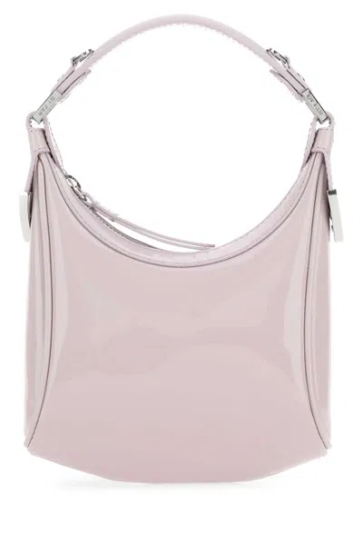 By Far Leather Cosmo Bag With Chain Strap Detail In Pink