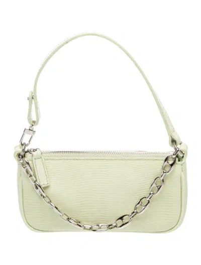 Pre-owned By Far Lizard Shoulder Bag In Green