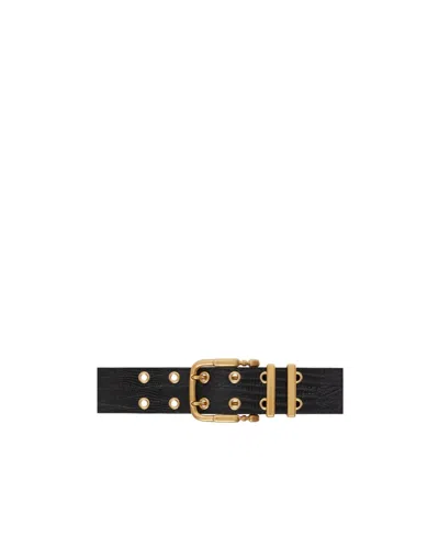 By Far Logo Belt In Black