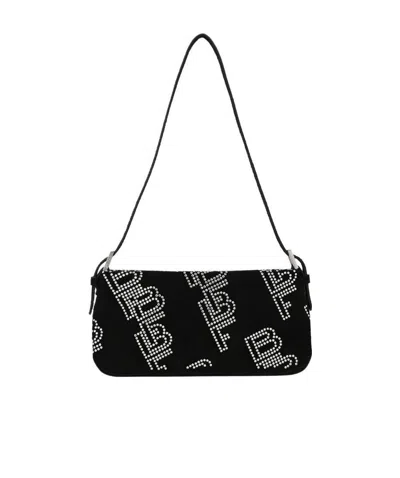 By Far Logo Details Shoulder Bag In Black