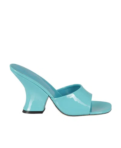 BY FAR LOGO HIGH-HEELED SANDALS