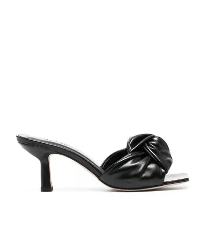 By Far Logo High Heels Sandals In Black