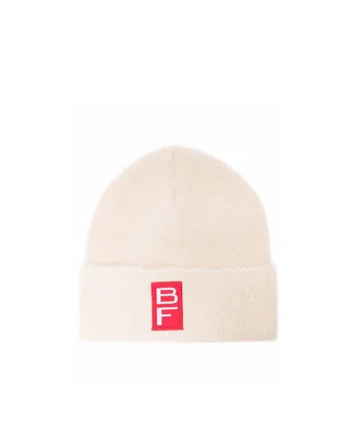 By Far Logo Patch Turn-up Brim Beanie In Brown