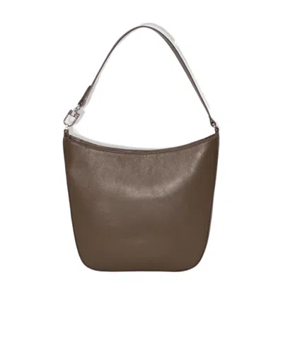 By Far Logo Shoulder Bag In Green