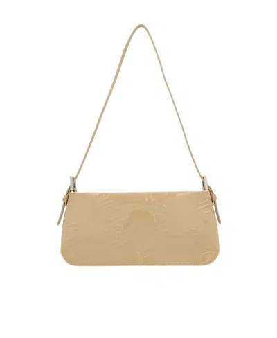 By Far Logo Shoulder Bag In Nude