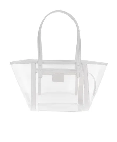 By Far Logo Shoulder Bag In White