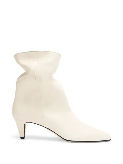 By Far Lysander Limewash Pointed Boots In White