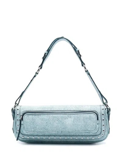 By Far Maddy Denim Handbag In Blue