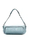 By Far Maddy Studded Shoulder Bag In Blau