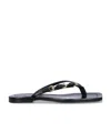 By Far Mare Squared-toe Flip-flops In Black