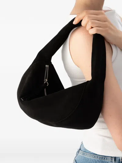 By Far Maxi Cush Leather Shoulder Bag In Black