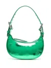 By Far Metallic-effect Tote Bag In Green