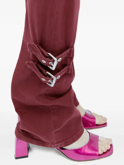 By Far Metallic-finish Mules In Pink