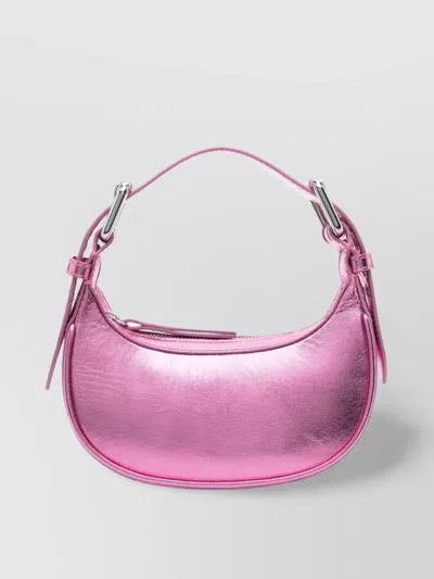BY FAR METALLIC LEATHER MINI SHOULDER BAG SOHO