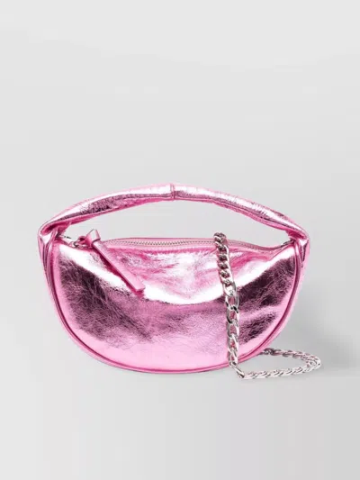 By Far Metallic Leather Shoulder Bag