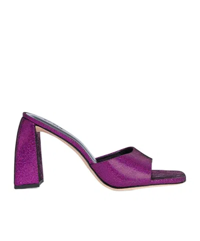 By Far Michel Slip-on Sandals In Purple