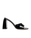 By Far Sandal  Michele In Semi-gloss Leather Available Store Pompei In Black