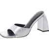 Shop By Far Michele Womens Leather Metallic Heels In Multi