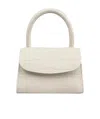 By Far Mini Alligator Embossed Handbag In White
