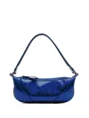 By Far Mini Amira Disco Dot Leather Bag In Blue