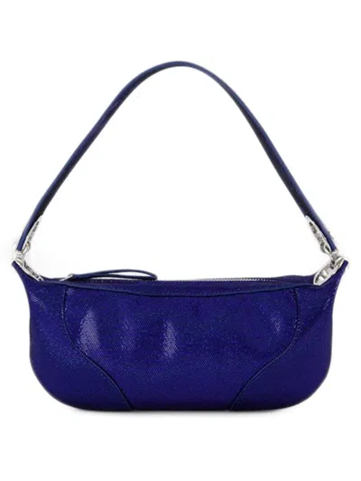 By Far Mini Amira Hobo Bag - Blue - Leather