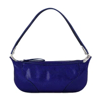By Far Mini Amira Hobo Bag In Blue