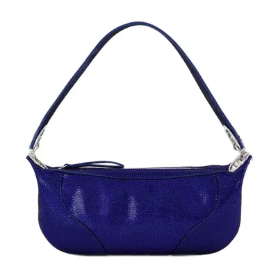 By Far Mini Amira Hobo Bag In Blue