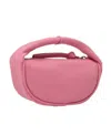 By Far Mini Micro Cush Grained Leather Tote Bag In Pink
