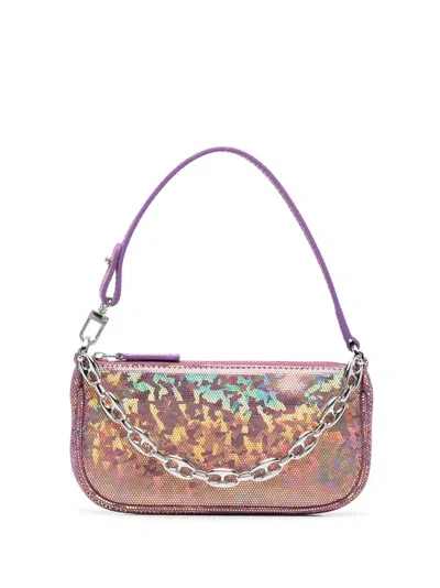By Far Mini Rachel Hologram Shoulder Bag In Purple