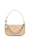 By Far Mini Rachel Kraft Leather Bag In Neutral