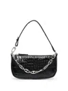 By Far Mini Rachel Leather Handbag In Black