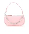 By Far Mini Rachel Pebbled Shoulder Bag In Pink