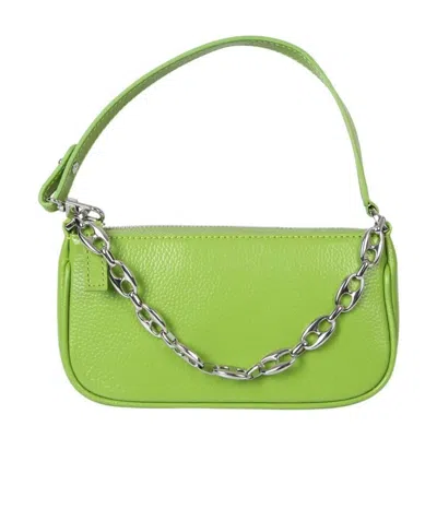 By Far Mini Rachel Zip-up Shoulder Bag In Green