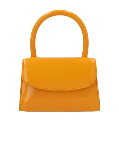 By Far Mini Rounded Top-handle Tote Bag In Orange