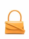 By Far Mini Rounded Top-handle Tote Bag In Orange