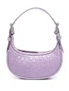 By Far Mini Soho Croco Embossed Leather Shoulder Bag