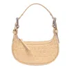 By Far Mini Soho Croco Shoulder Bag In Sand
