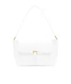 By Far Miranda Crocodile-effect Shoulder Bag In White