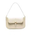 By Far Miranda Crocodile-embossed Leather Shoulder Bag In Nude