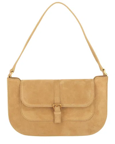 By Far Miranda Suede Leather Shoulder Bag In Brown