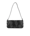 By Far Monogram Stud Shoulder Bag In Black