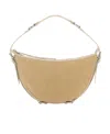 By Far Gib Suede Shoulder Bag In Nude