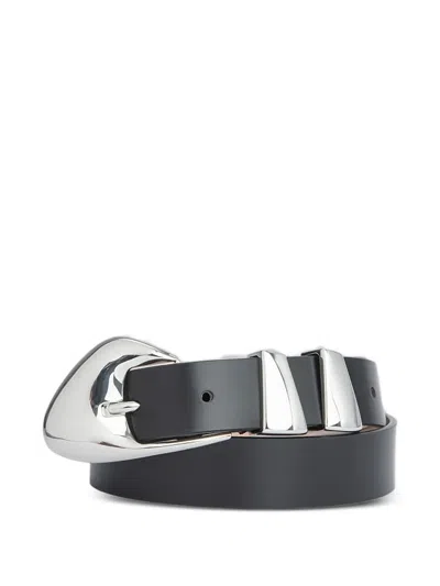 By Far Moore Metal-buckle Belt In Black