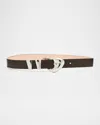 By Far Moore Tabac Nappa Leather Belt In Brown